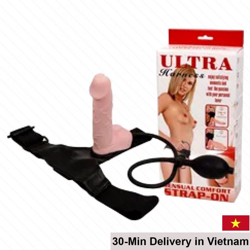 Lesbian Inflatable Strap-On Dildo Sex Toy 