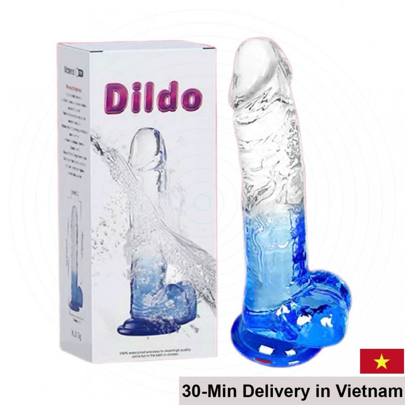 Shaki Transparent Blue Wall Mount Dildo Female Solo Fun 
