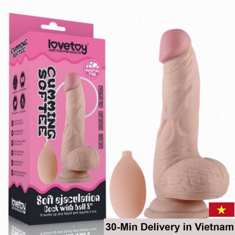 Lovetoy Cumming 8in Suction Dildo G-Spot Stimulation 