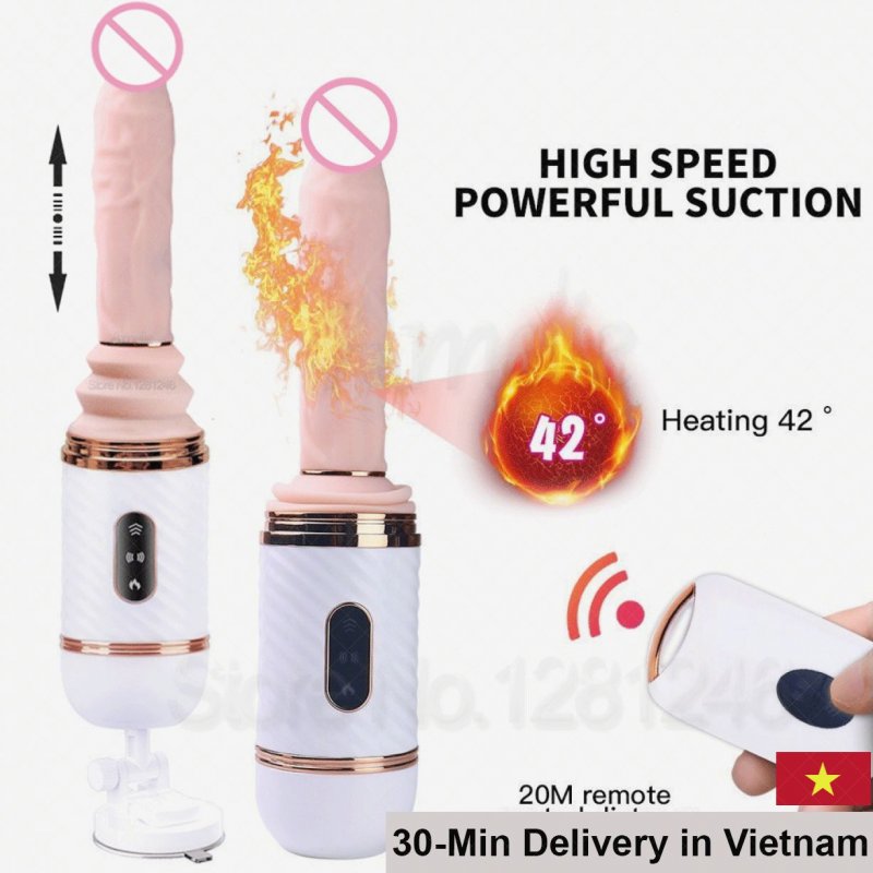 5in1 Silicone ABS Heating Vibrating Wall Mounted Remote Dildo Toy 
