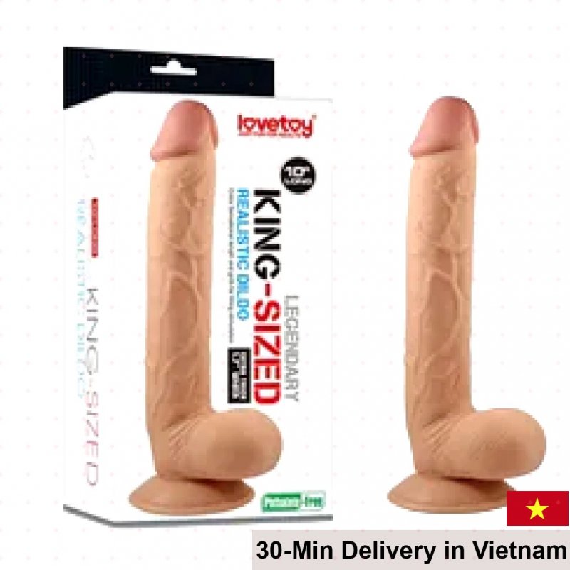 Lovetoy 10 Inch Wall-Mountable Suction Cup Realistic Dildo 