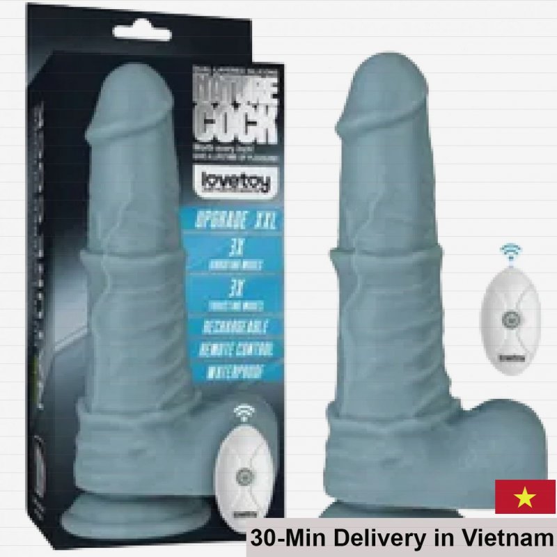 Lovetoy 28cm Remote Thrusting Vibrating Silicone Double Dildo 