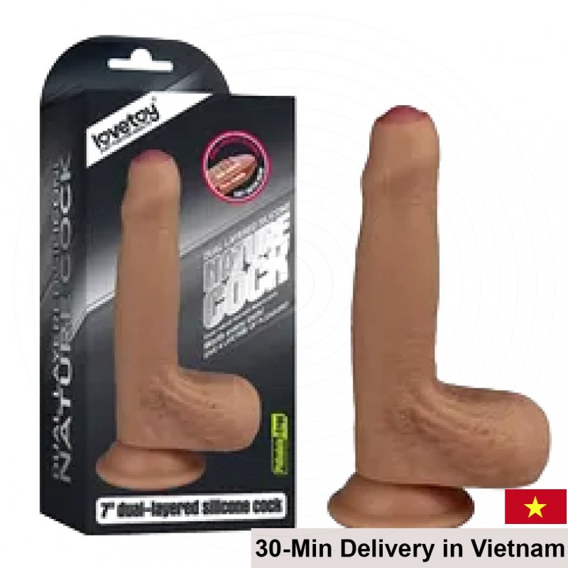 Lovetoy Ribbed Head Women's Premium Realistic Dildo 