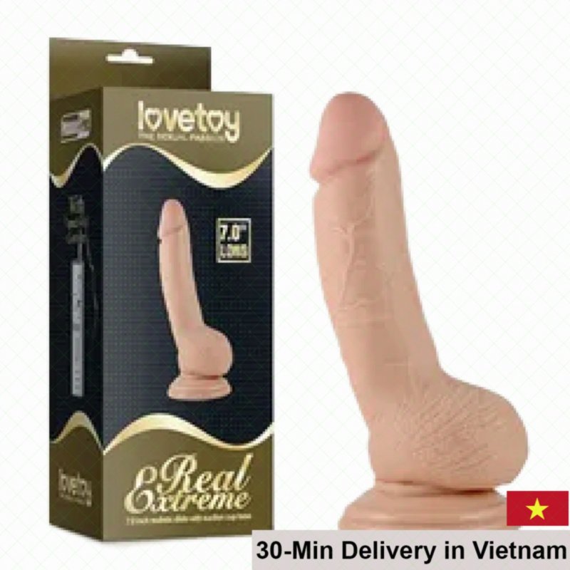 Lovetoy 7-inch Curved Realistic Soft Silicone Male Toy 