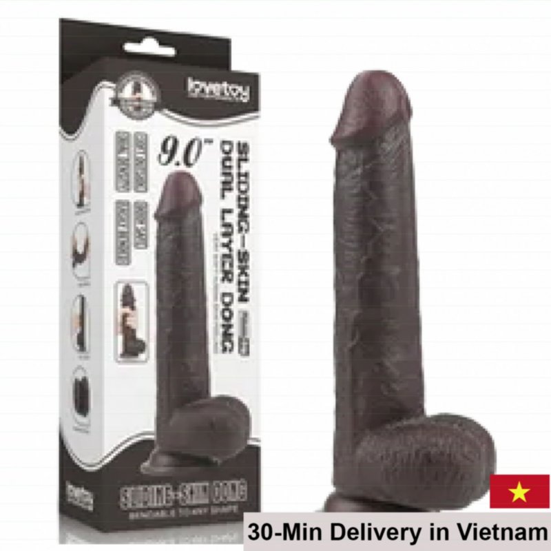 Lovetoy 2-Layer Suction Wall Dildo 23cm – Realistic Touch 