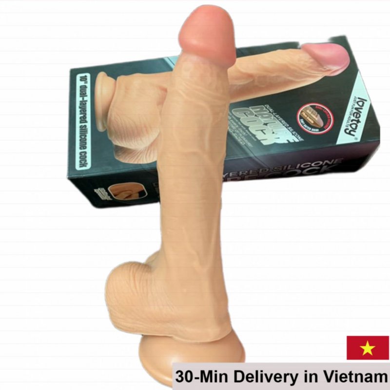 Lovetoy Natural Silicone Huge Soft Dildo For Couples Fun 