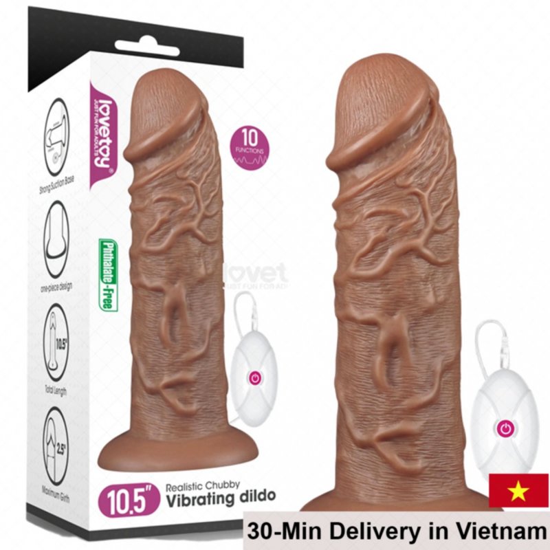 Lovetoy Giant Vibrating Dildo Silicone PVC Female G-Spot Stimulator 