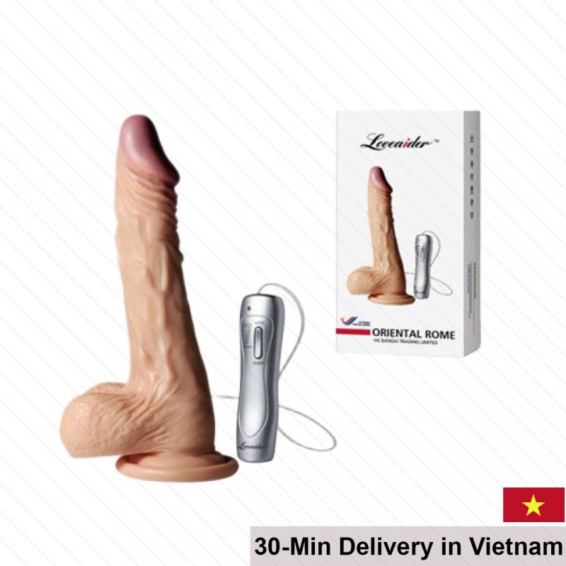 LoveAider Wall-Mountable 7-Mode Vibrating Silicone Dildo 