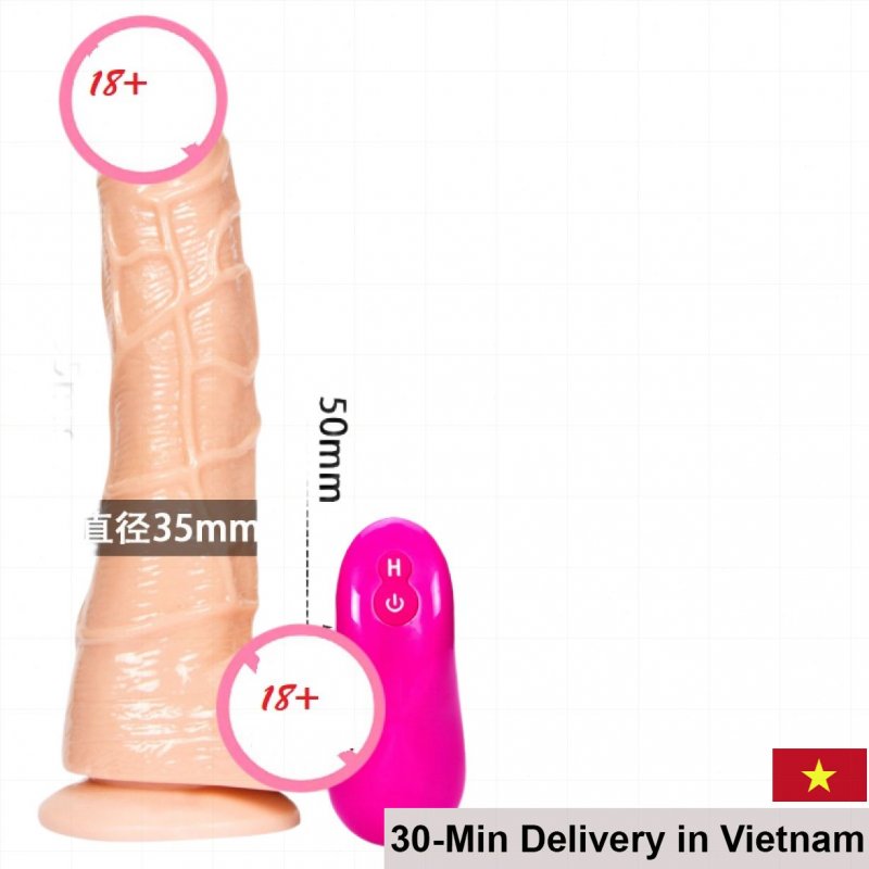 Fanala DV19 USB Rechargeable Rotating Vibrating Silicone Dildo With Stand 
