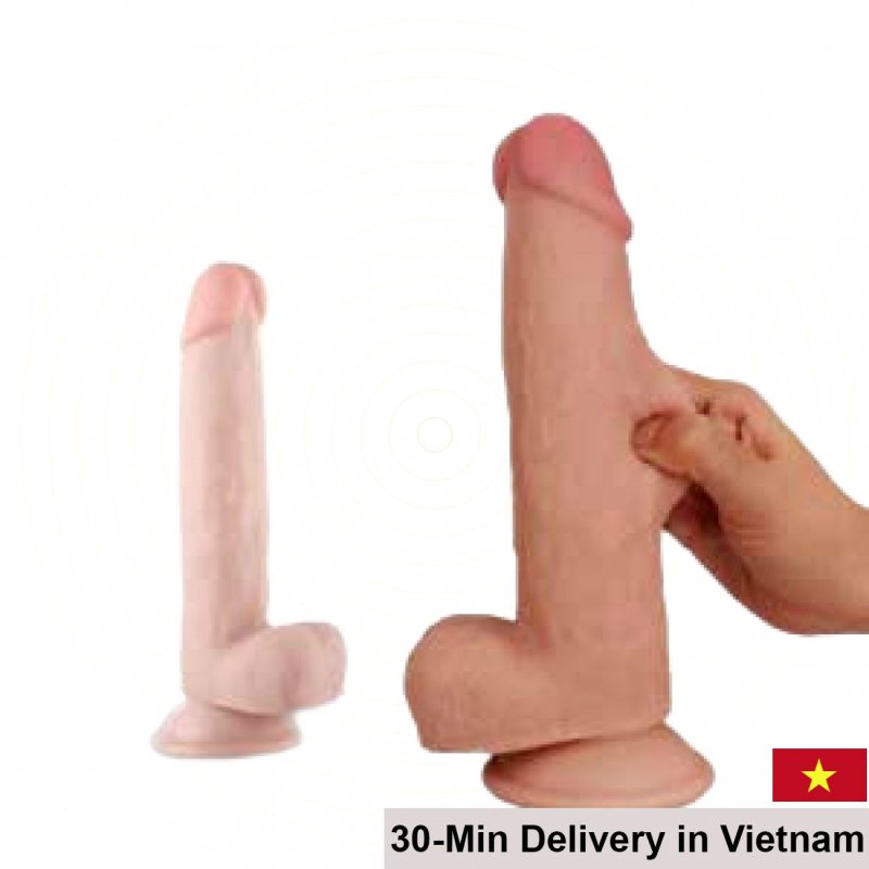 DV68C Ultra-Soft Suction Cup Realistic Silicone Dildo for Female 