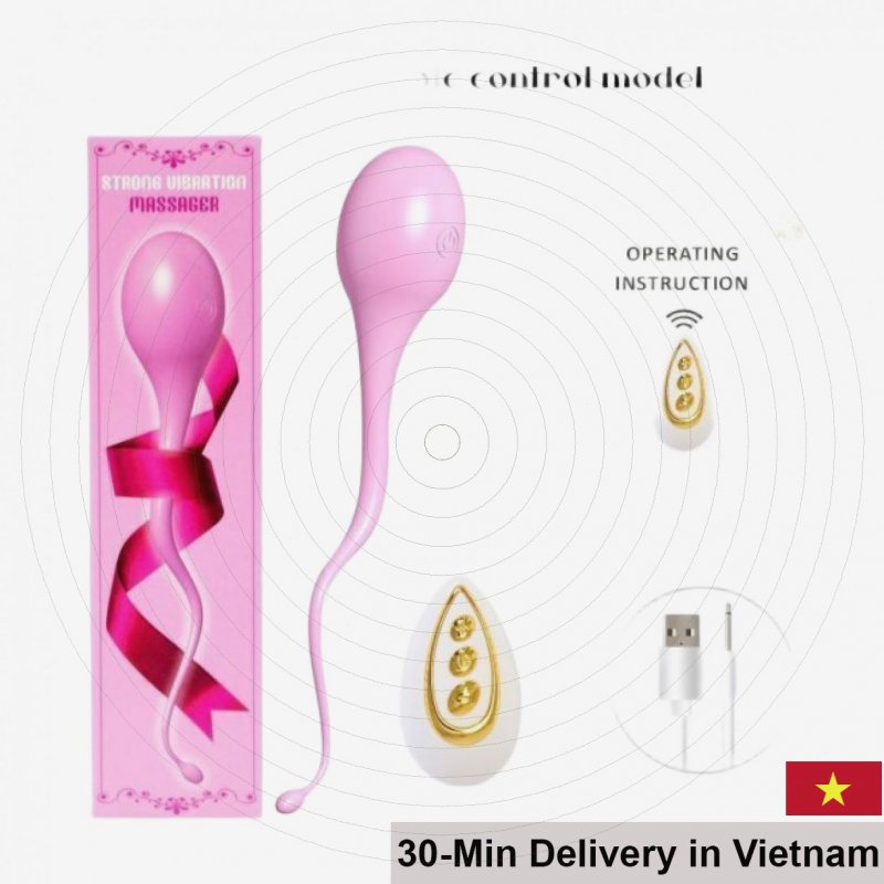 Cute 7 Mode Sperm Egg Vibrator - Pink & White, ABS Silicone 