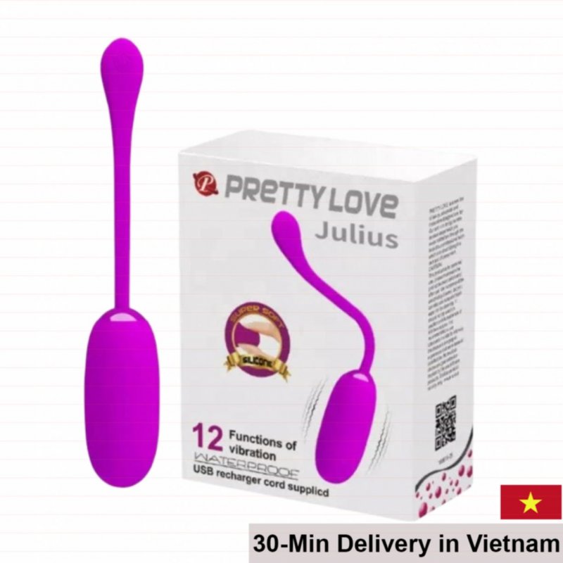 Prettylove Joyce 12 Mode Vibrating Egg Purple Blue Rechargeable 