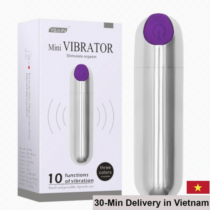 10 Mode Stainless Steel Vibrator Bullet Compact Pleasure Tool 