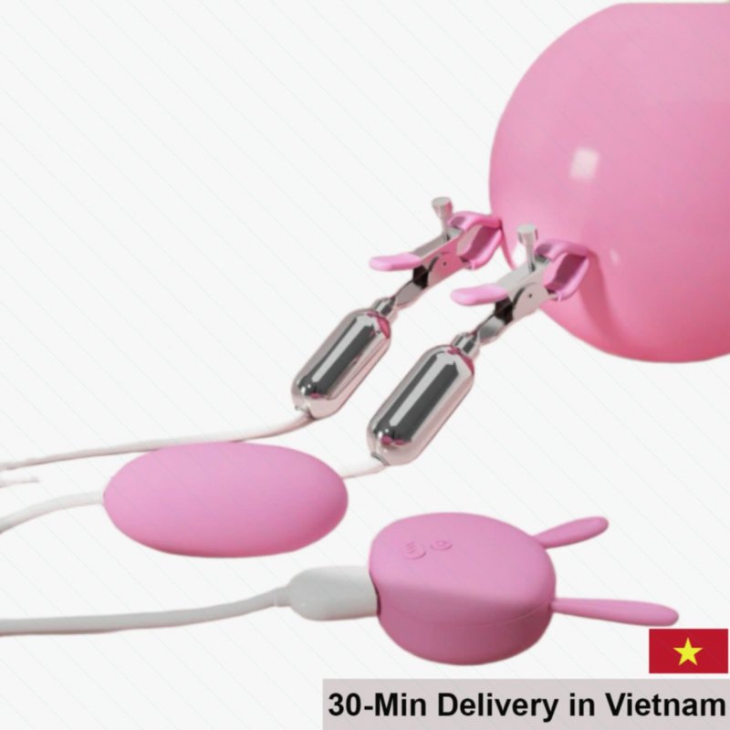 Nipple Clamp 10-Modes Vibrator Lick Dual Sensation 
