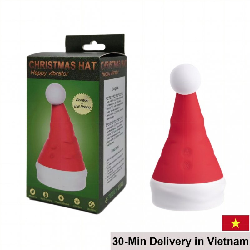 Christmas Hat 10 Mode Reseeding Love Egg Silicone Vibrator 