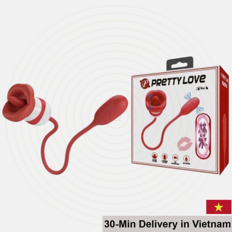 Prettylove Dual-End Licking Vibrator Silicone Pleasure 