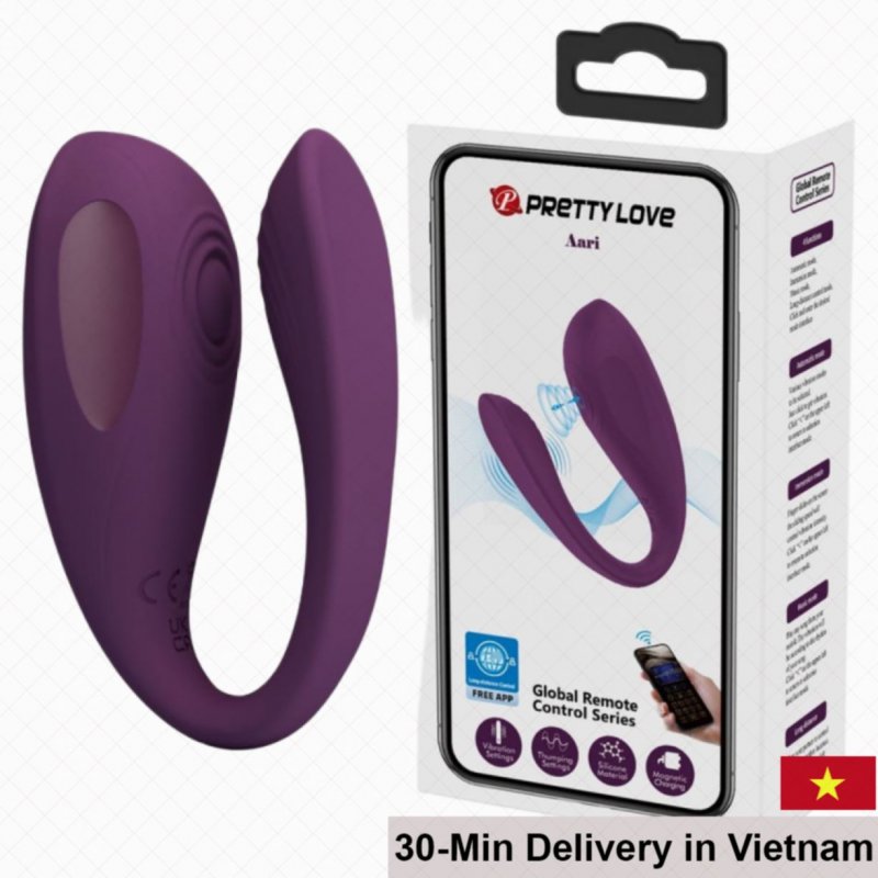 Pretty Love Aari Dual-Ended App Controlled Vibrator Silicone 