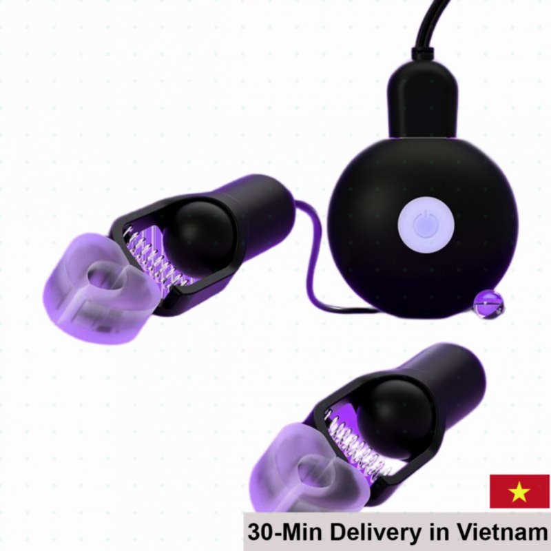 Galaku Sonic PAM Soft Nipple Clamp Multi-Rhythm Vibrator 