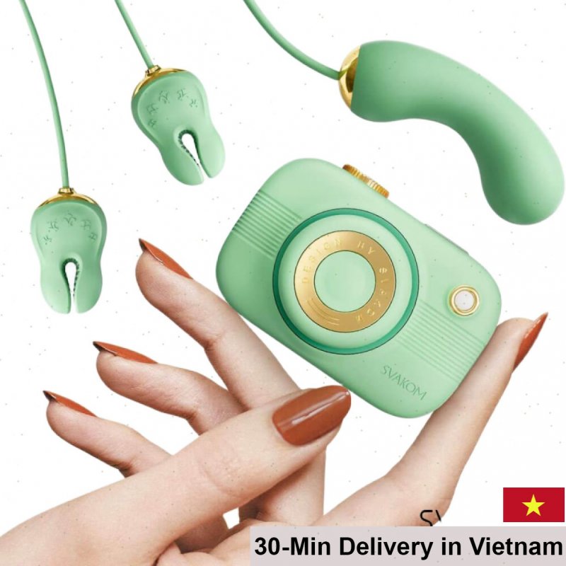 SVAKOM Alberta Camera Style Nipple Clamp Suction Vibrator 