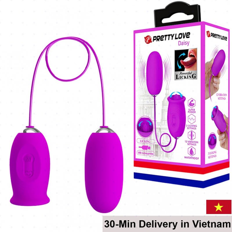 PrettyLove Daisy Dual-Ended Vibrating Tongue Stimulator for Her 