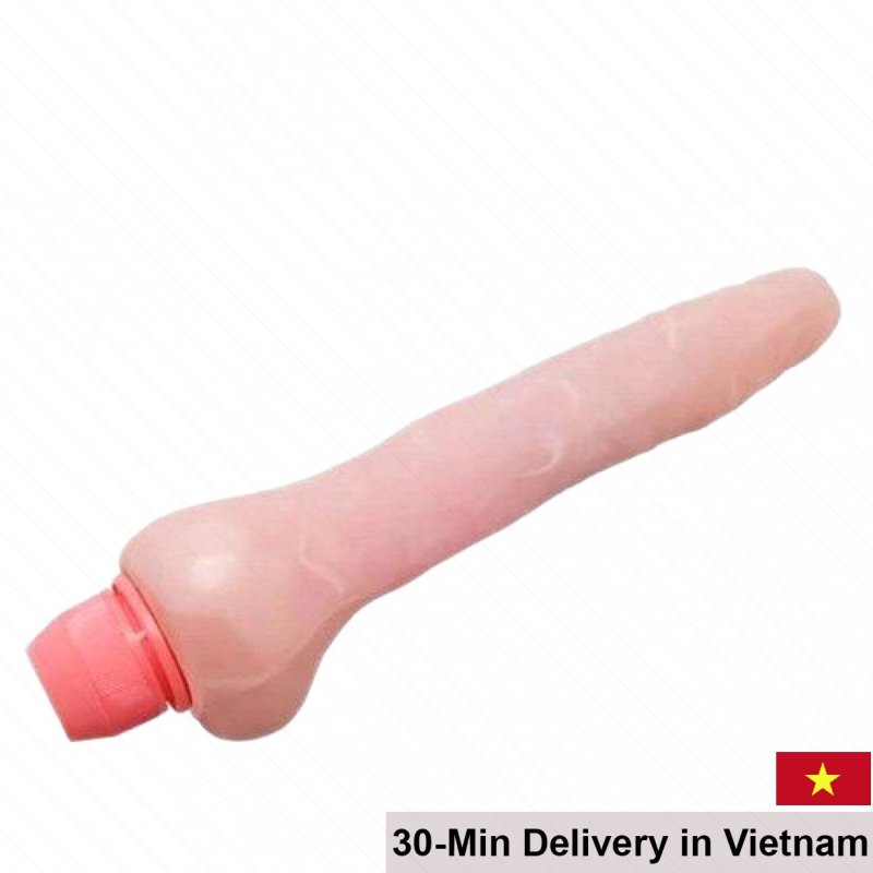 Ultra Soft Bendable 21cm Silicone Vibrating Dildo for Women 
