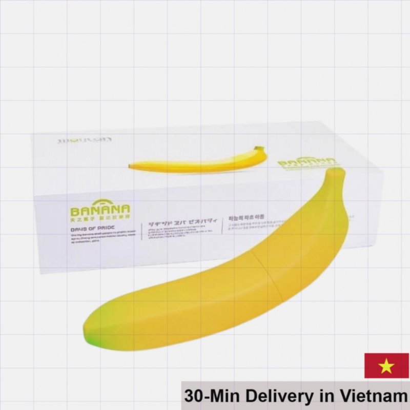 Moylan Banana-Shaped Discreet Vibrating Realistic Dildo 