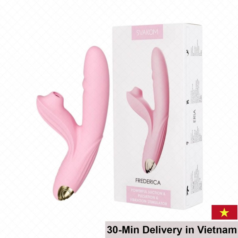 Svakom Frederica Dual Head Ribbed Silicone Male Masturbator 