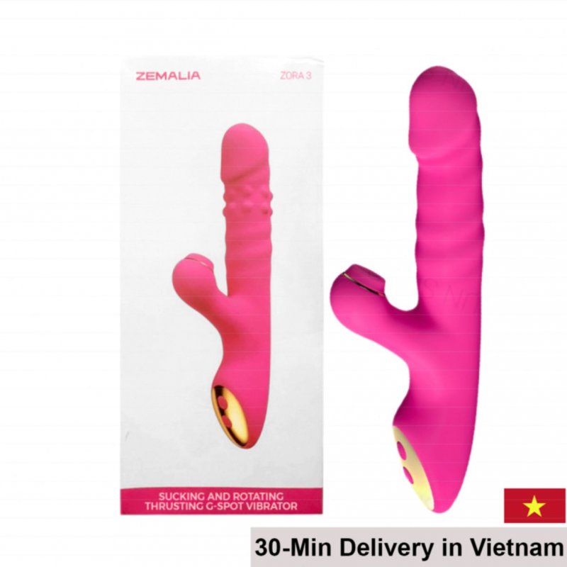 Svakom Zemalia Zora 3.2 Multi-Function Vibrating Thrusting Silicone Dildo 