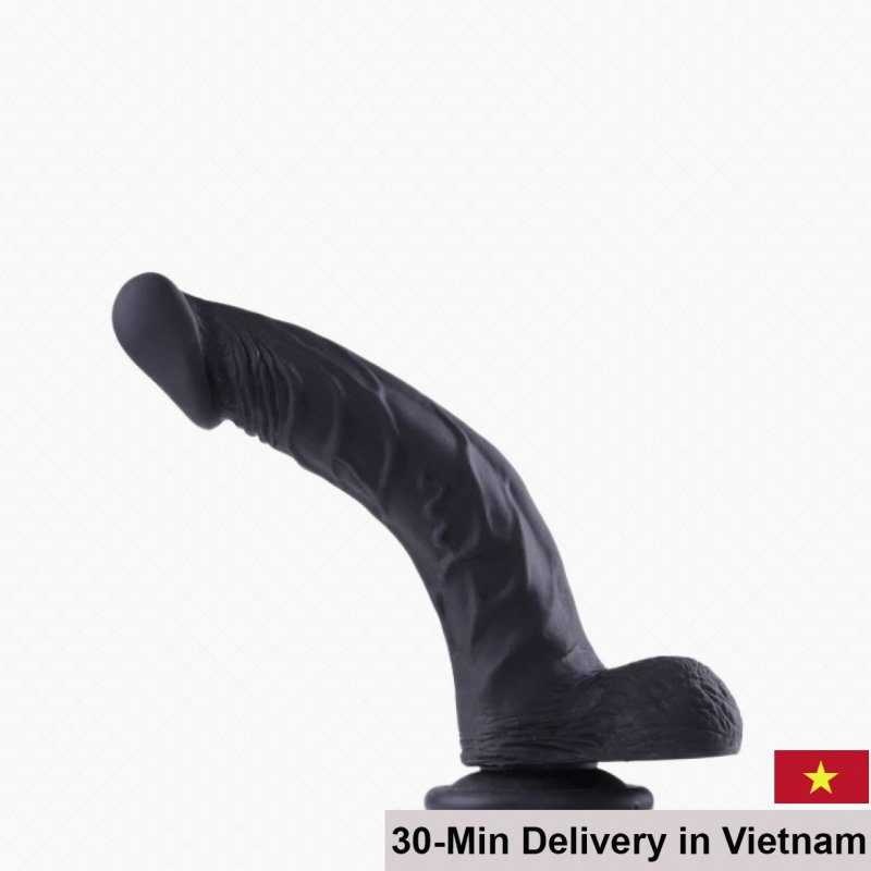 Yunman Soft Ribbed Black Dildo For Women Pleasure 