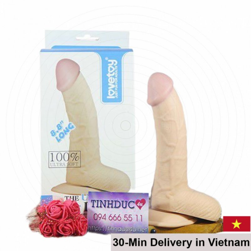 Lovetoy Ultra Soft 8.8 Inch Silicone Wall Mounted Real Dildo 
