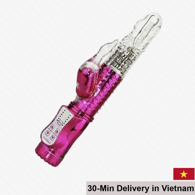 Silicone Multi-Speed Twisting Vibrating Dildo for Couples 