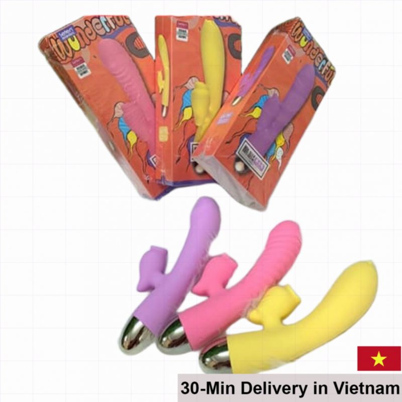 Leten Heated Vibrating Licking Realistic Dildo SHP1205 