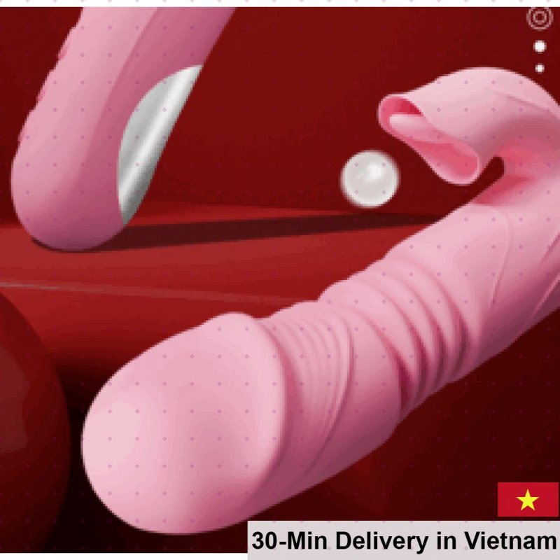 YIUAix SHP1370 Powerful Thrusting Heating Silicone Dildo 30 Vibes 