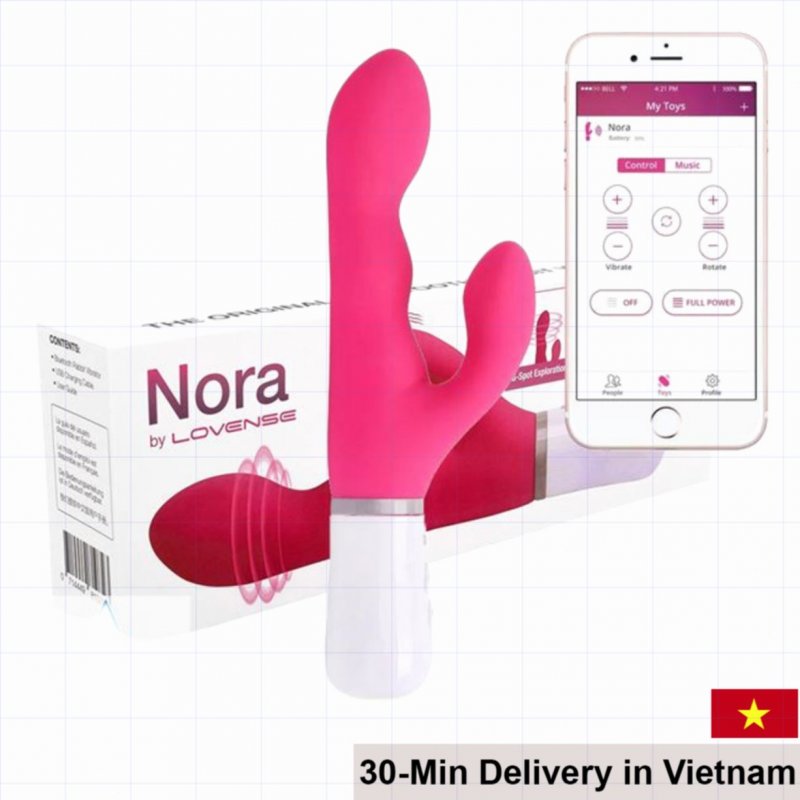 Lovense Nora App-Controlled Vibrating Realistic Dildo, Wireless 