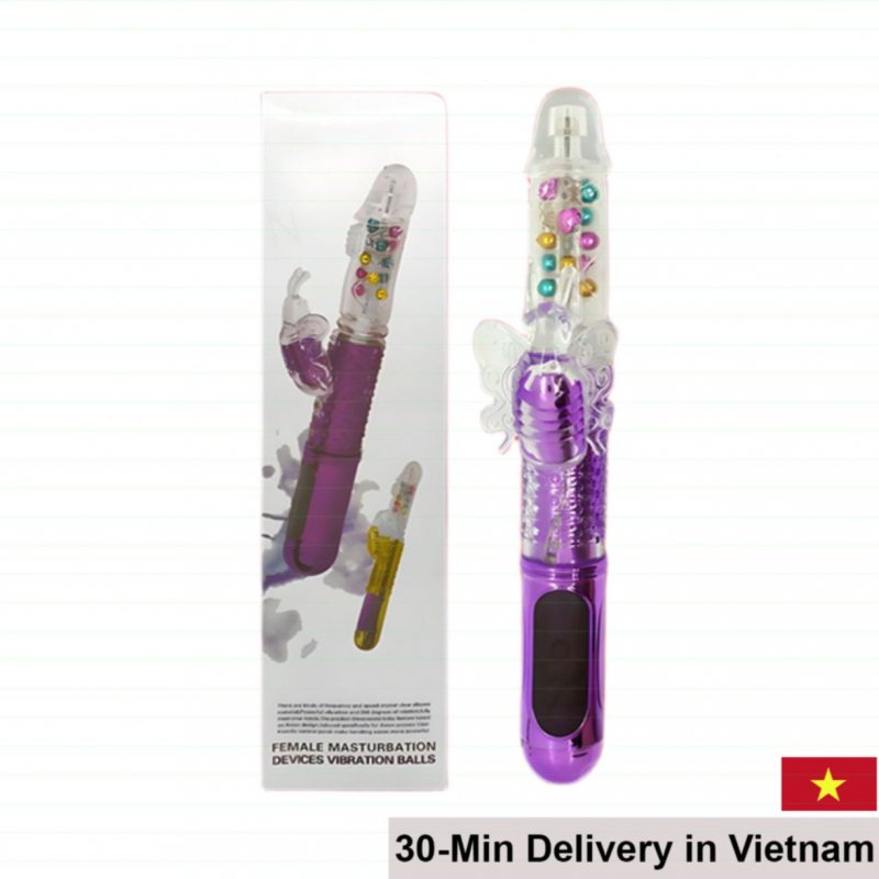 Beeswing Vibrating Rotating Silicone Dildo Female Male Use 