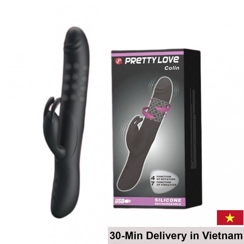 Pretty Love Colin Spinning Vibrating Realistic Female Dildo 