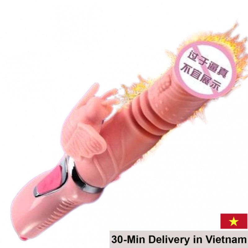 BaiLe 4-in-1 Heated Vibrating Rotating Retractable Dildo 