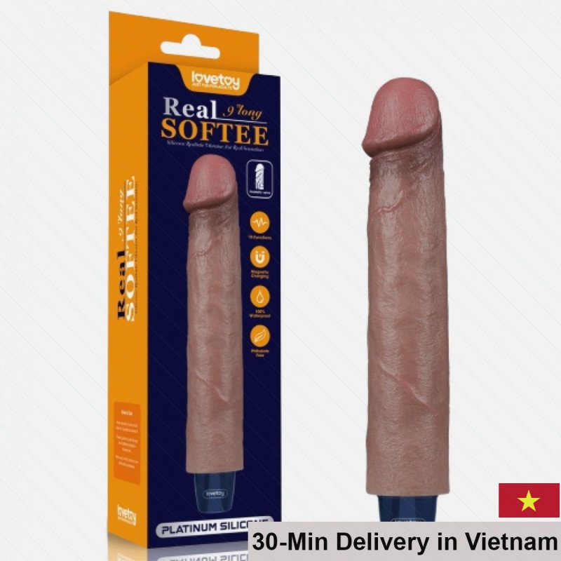 Realistic Soft Vibrating Dildo Rechargeable Powerful 