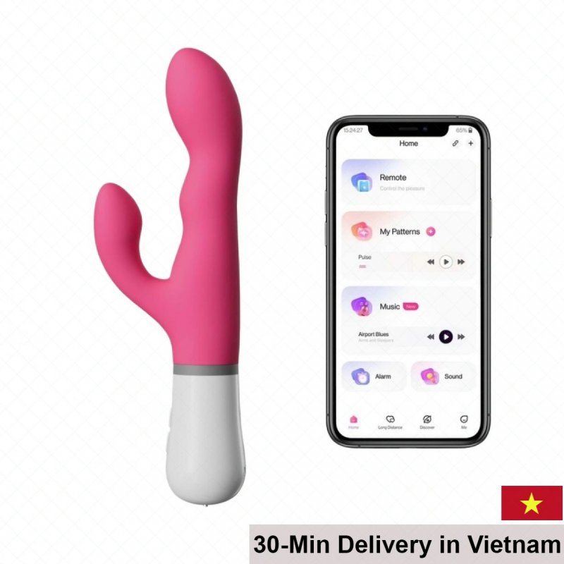 Lovense Premium Smart Vibrating Dildo Phone Control Worldwide Fun Toy 