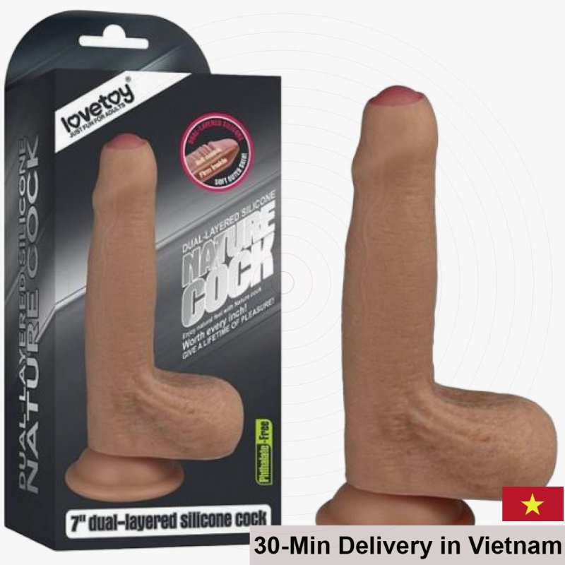Lovetoy Natural Suction Cup Silicone Realistic Dildo 