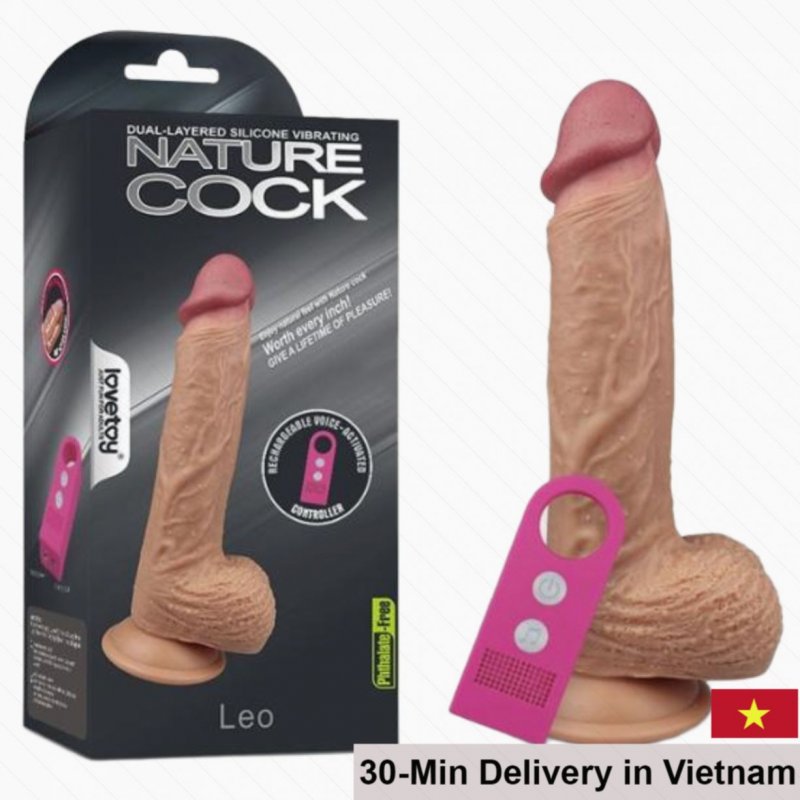 Lovetoy LEO Sound Sensor Suction Base Dildo 21.5cm 