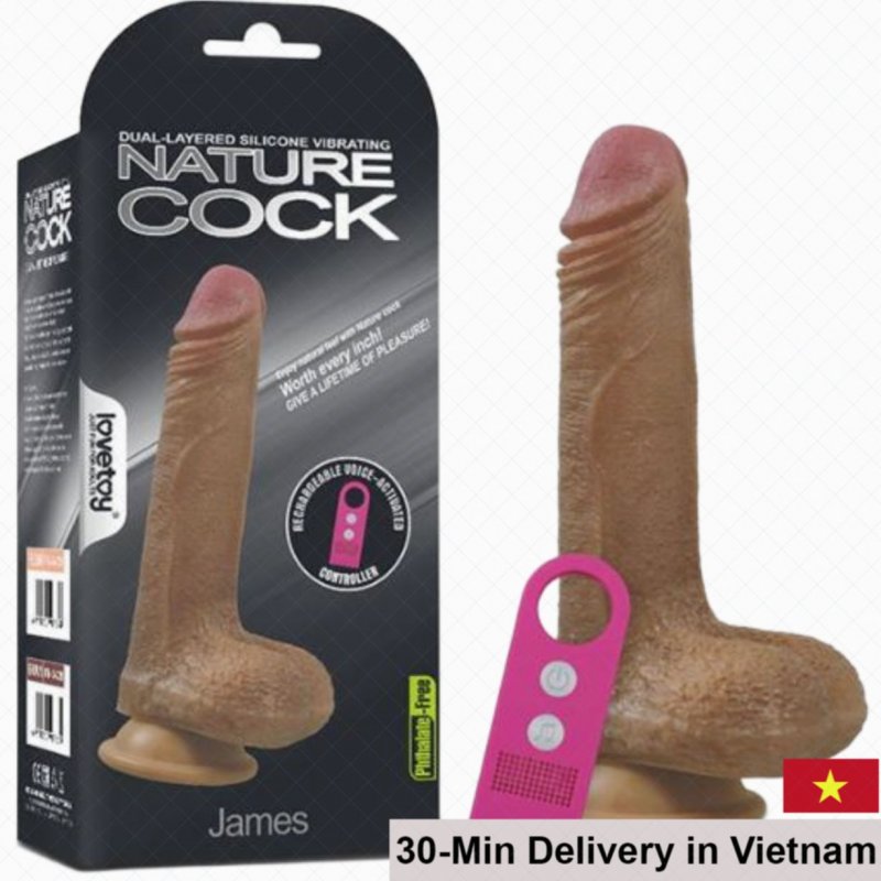Lovetoy James Suction Base Vibrating Sound Sensor Dildo 