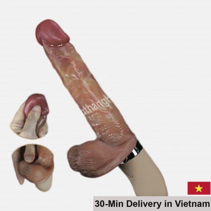 Muscle Gun PRO Vibrating Heating Silicone Dildo 
