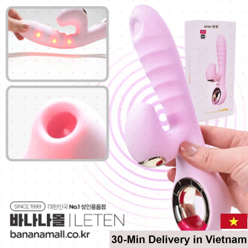 Leten Sucking Heated Tongue Vibrator Powerful Male Masturbation Toy 