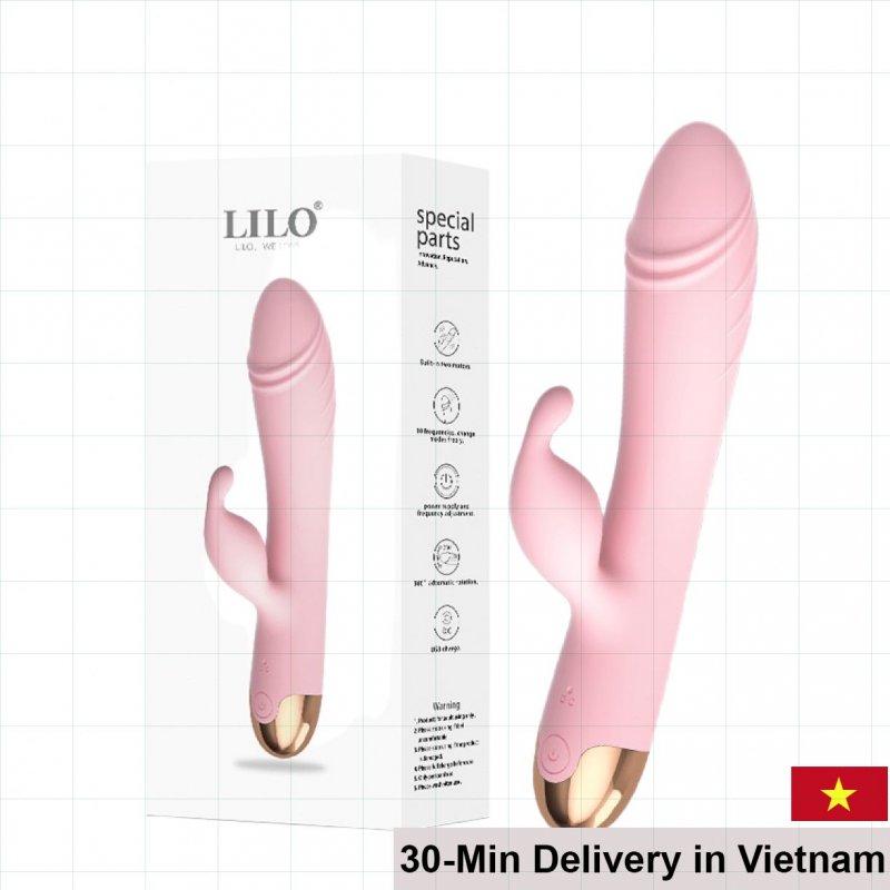 LILO Premium G-Spot Stimulating Silicone Dildo Pink Purple Flexible 