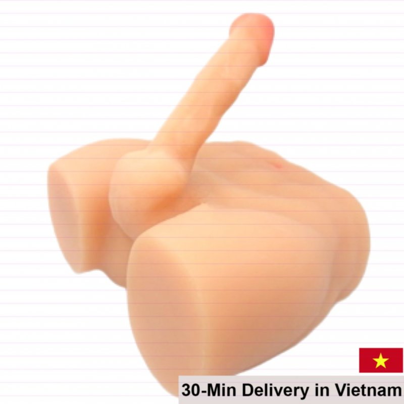 Half Body Male Doll Large Silicone Penis Soft Realistic 