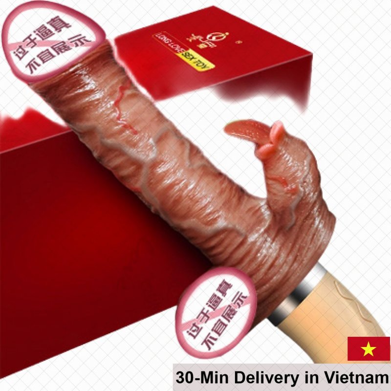 Super Soft Vibrating Thrusting Licking Female Dildo 