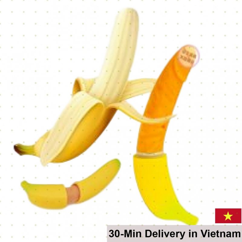 Banana Vibe Silicone Vibrating Realistic Dildo for Female Stimulation 