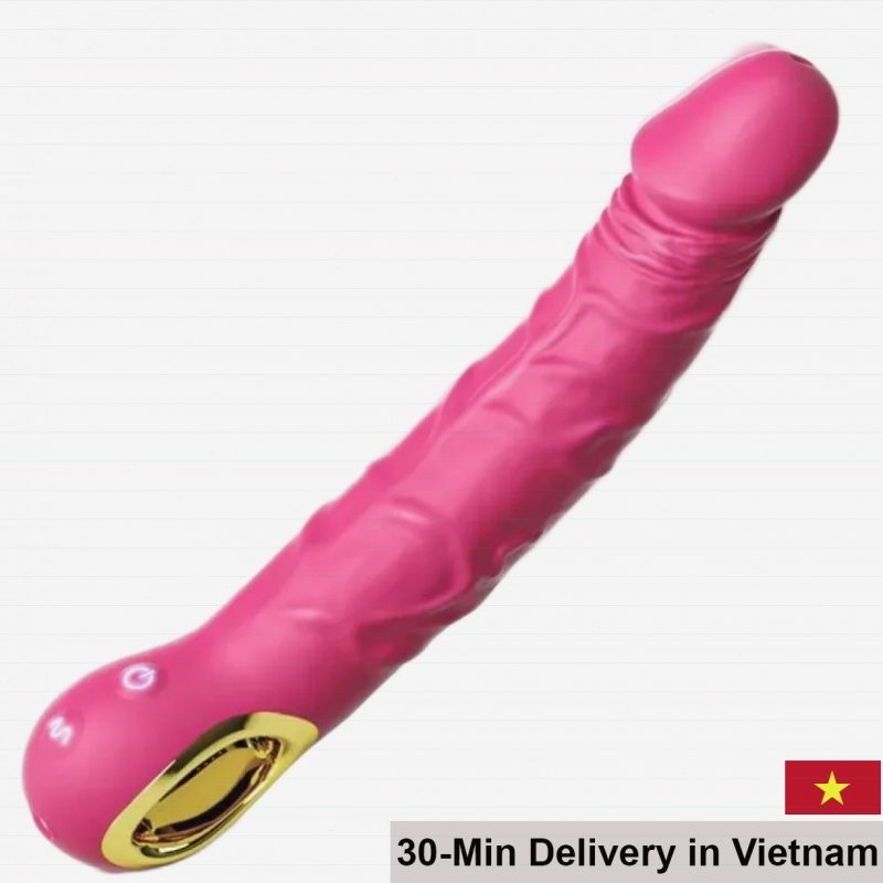 Silicone Handheld Vibrating Dildo 10 Modes Waterproof Rechargeable 