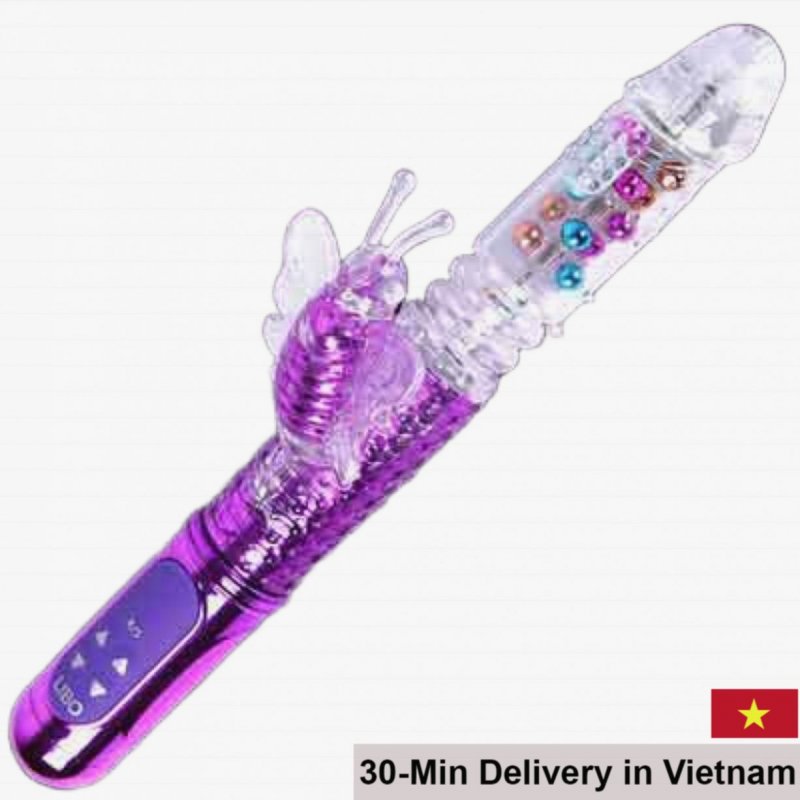 LiBo DC01D LED Vibrating Rotating Masturbator Silicone 